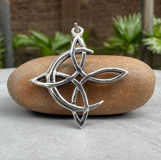 Witch's Knot Crescent Moon Pendant/Necklace