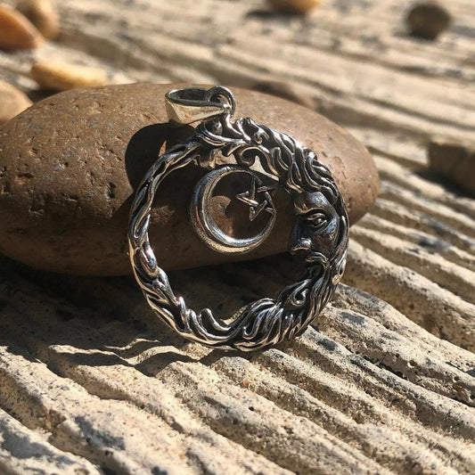 Celtic Crescent Moon Star Pendant/Necklace