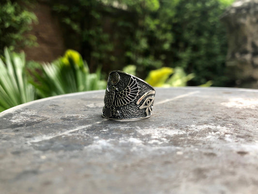 Ra King of Deities Egyptian Sun God Falcon Ra Talisman Ring