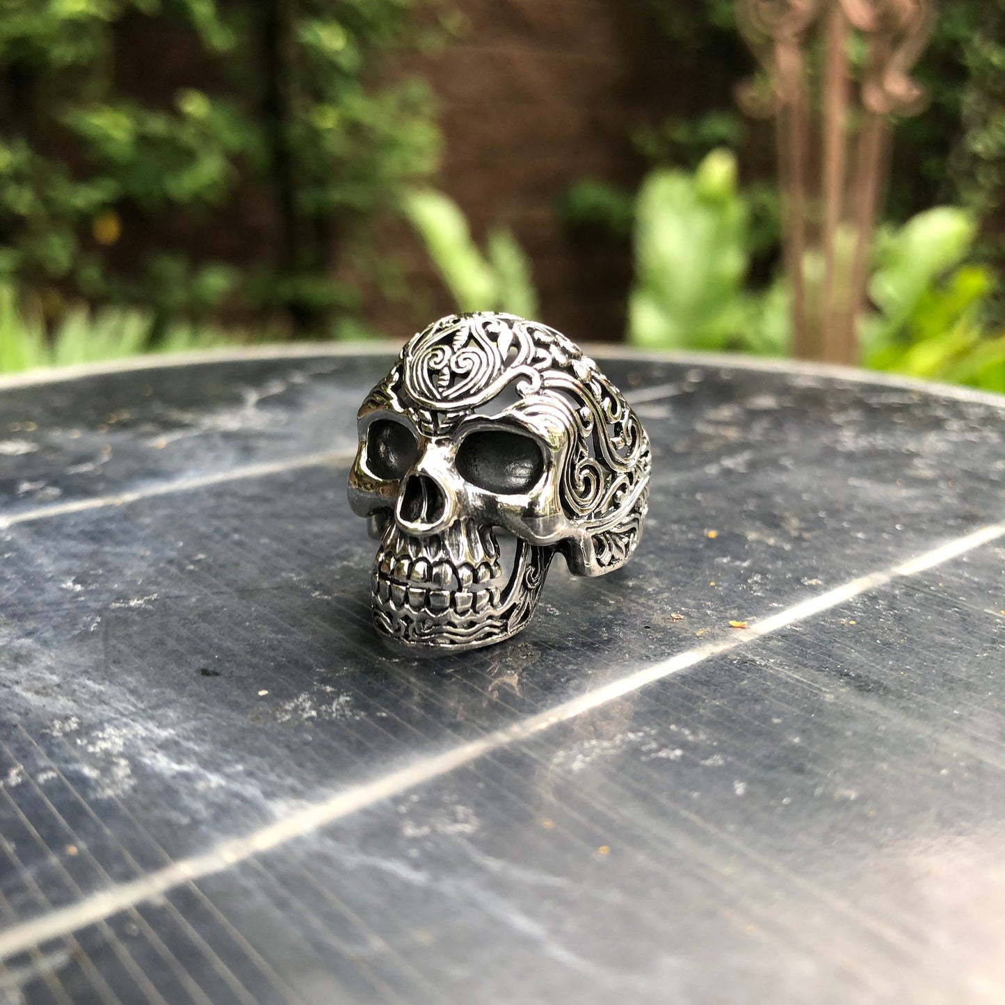 Gothic Bali Design Skull Ring