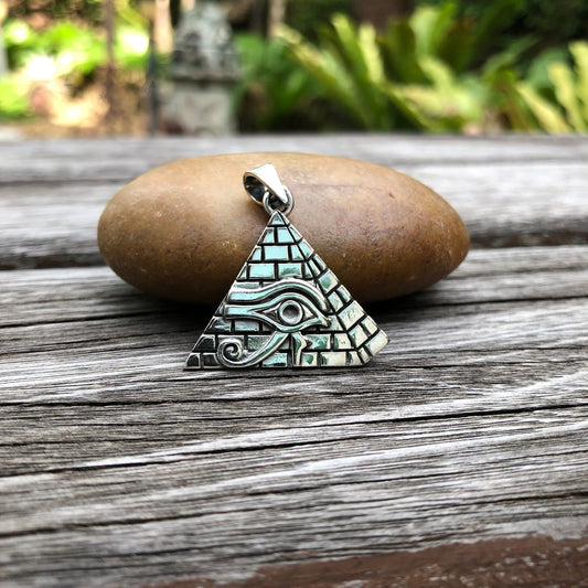 Egypt Eye of Horus Pyramid Shape Pendant/ Necklace
