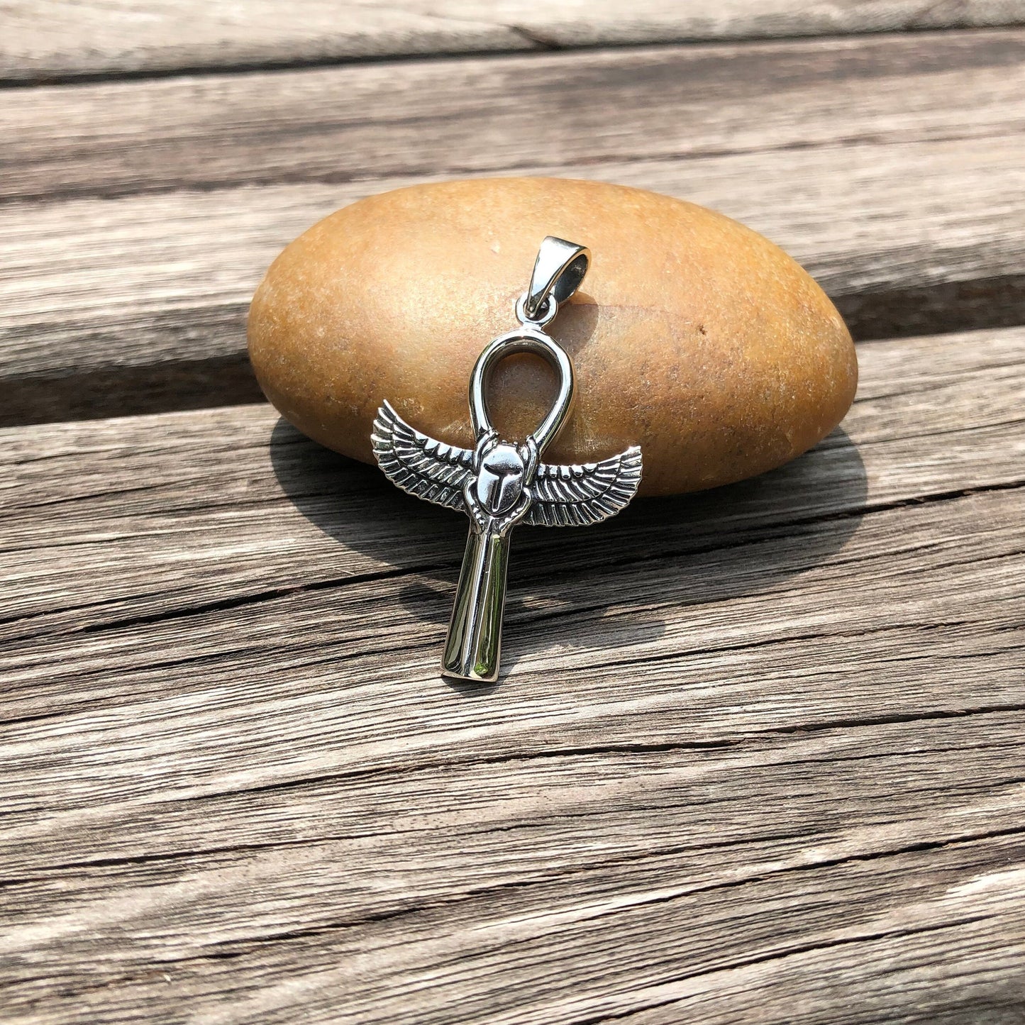 Egypt Cross Ankh Egpytian Scarab Pendant/Necklace