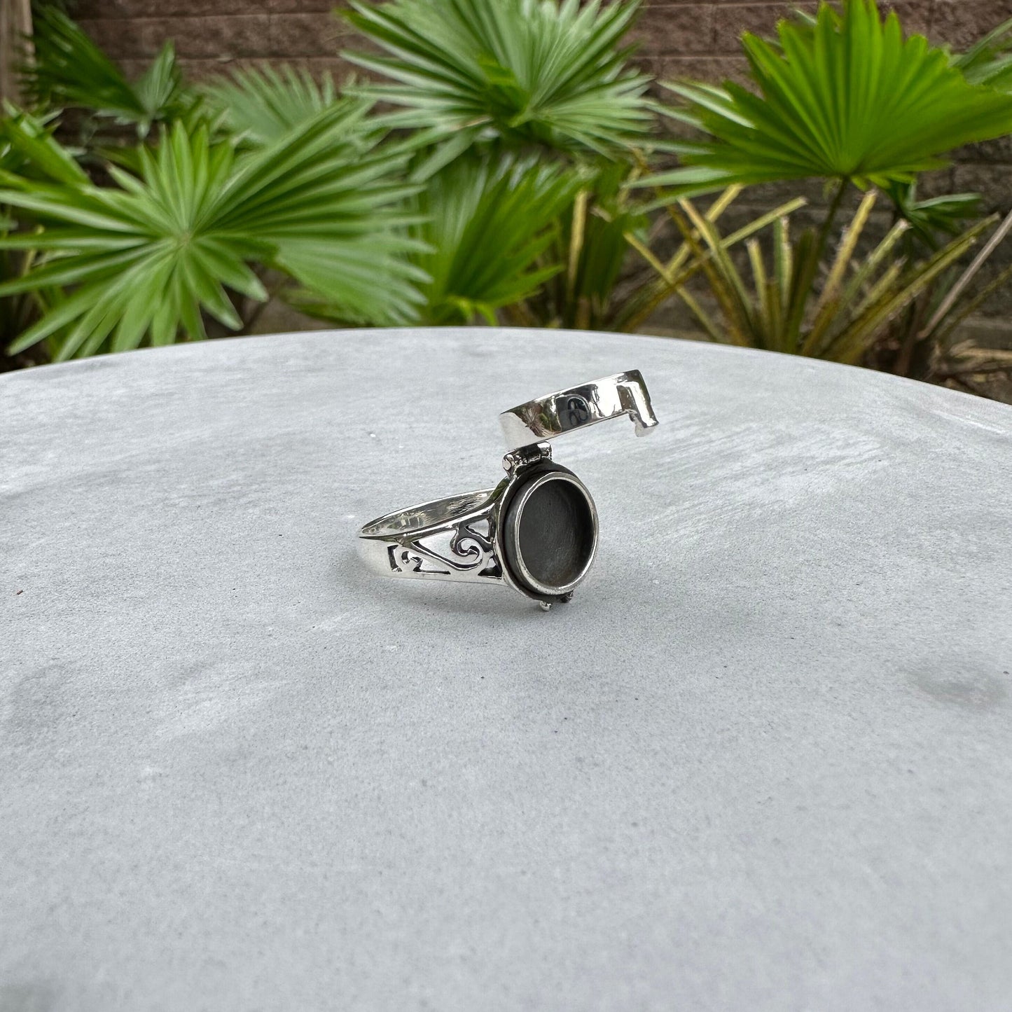 Viking Celtic Knot Triquetra Locket Ring
