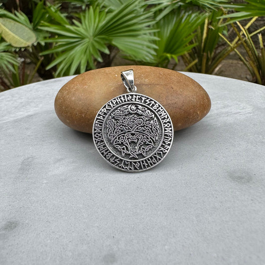 Viking Fenrir Wolf Norse Pendant/Necklace