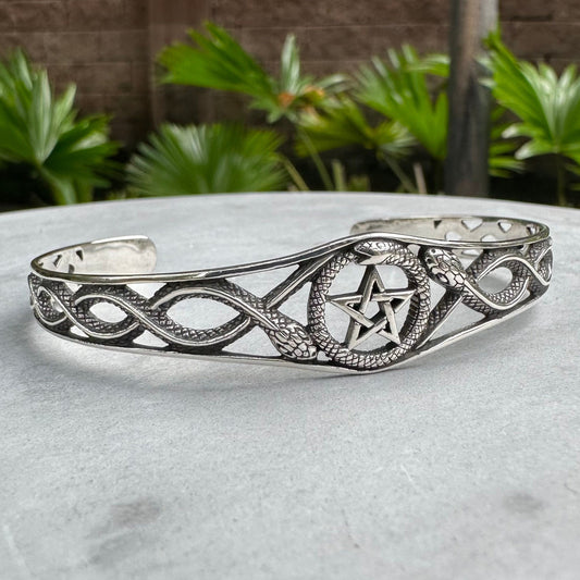 Ouroboros World Serpent Jörmungandr Snake Cuff Bracelet