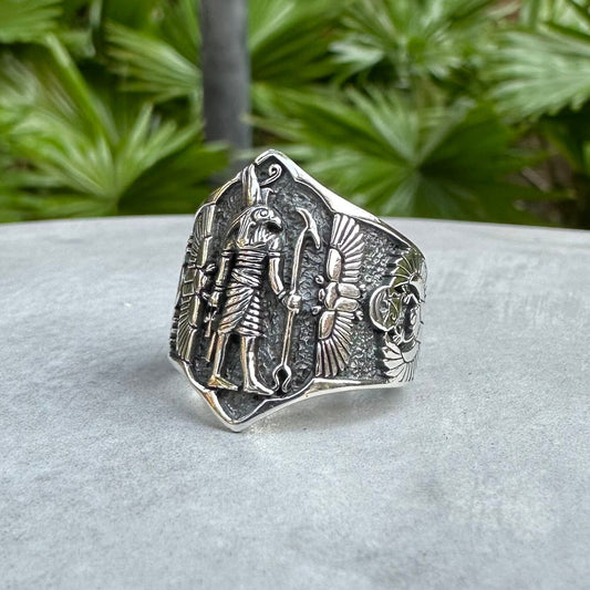 Egypt Eye of Horus Ancient God Deities Ring