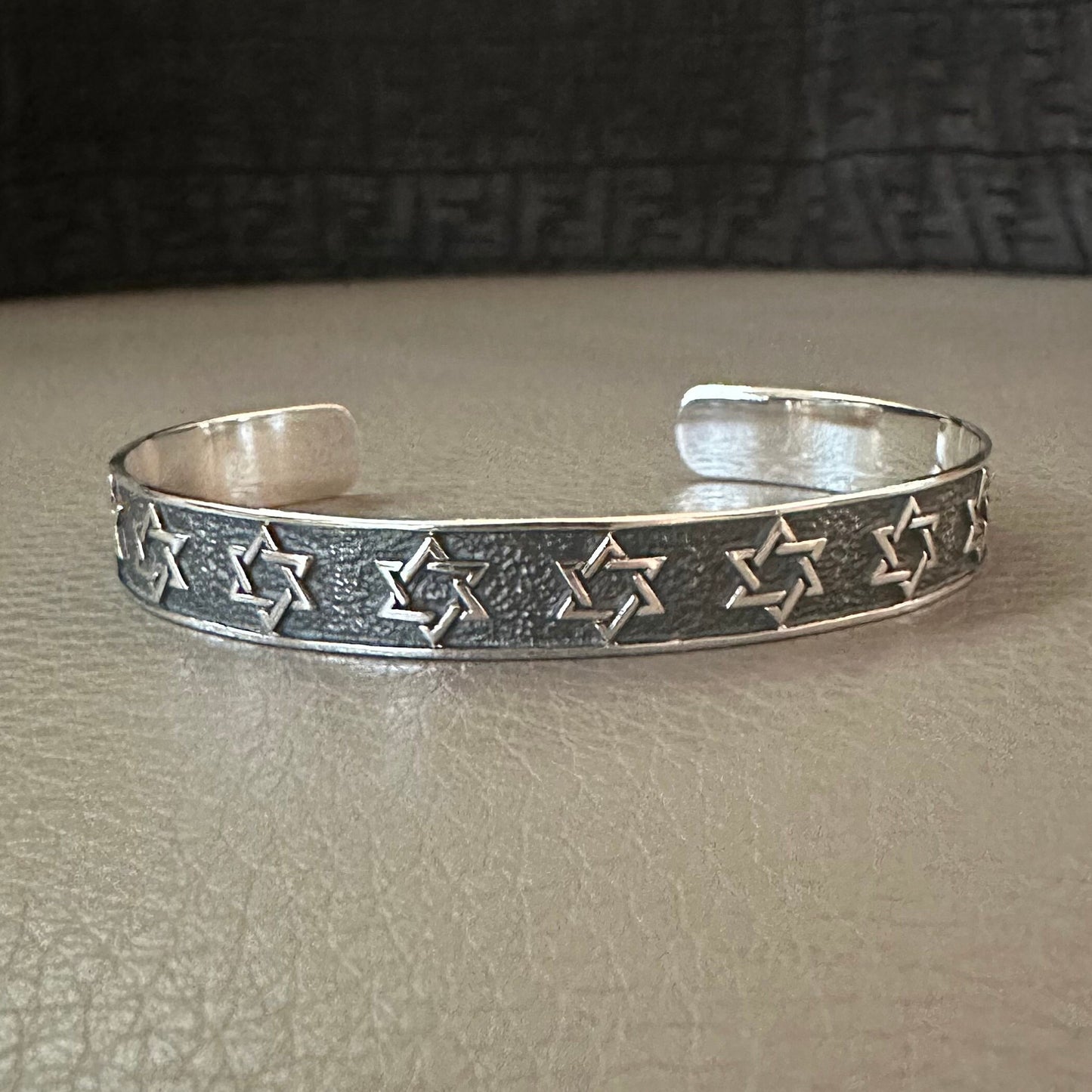 Star of David Magen Judaism Seal of Solomon Cuff Bracelet