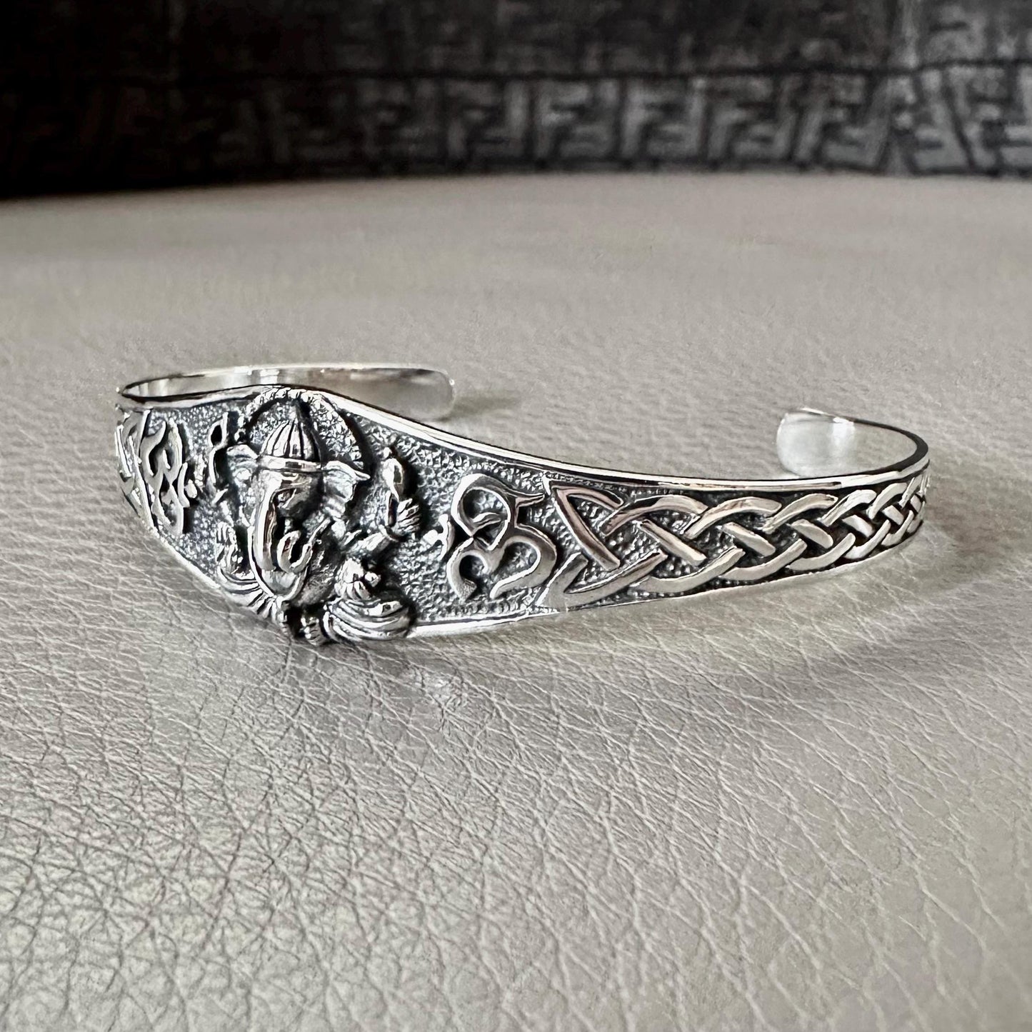 Ganesha Hinduism Elephant God Ganapati Hindi Deity Cuff Bracelet