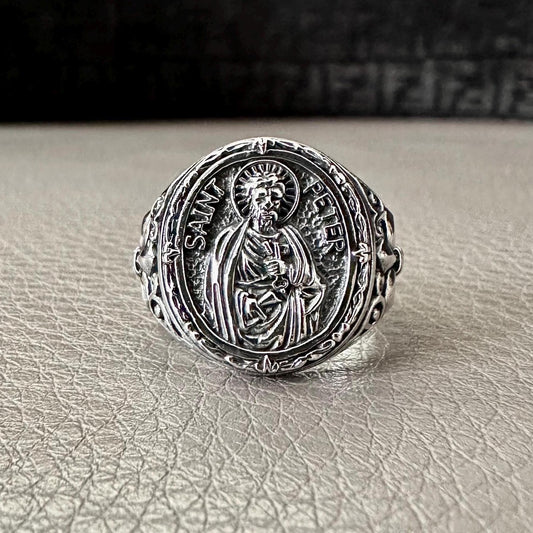 Saint Peter Christian Jesus Roman Catholi Ring