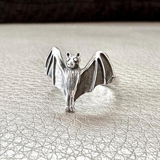 Bat Totem Vampire Wiccan Style Animal Ring