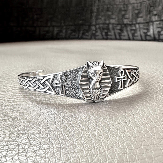 Bastet Egyptian Goddess Egypt Deities God Cuff Bracelet