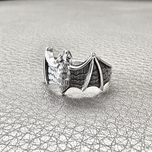 Bat Totem Vampire Wiccan Style Animal Ring