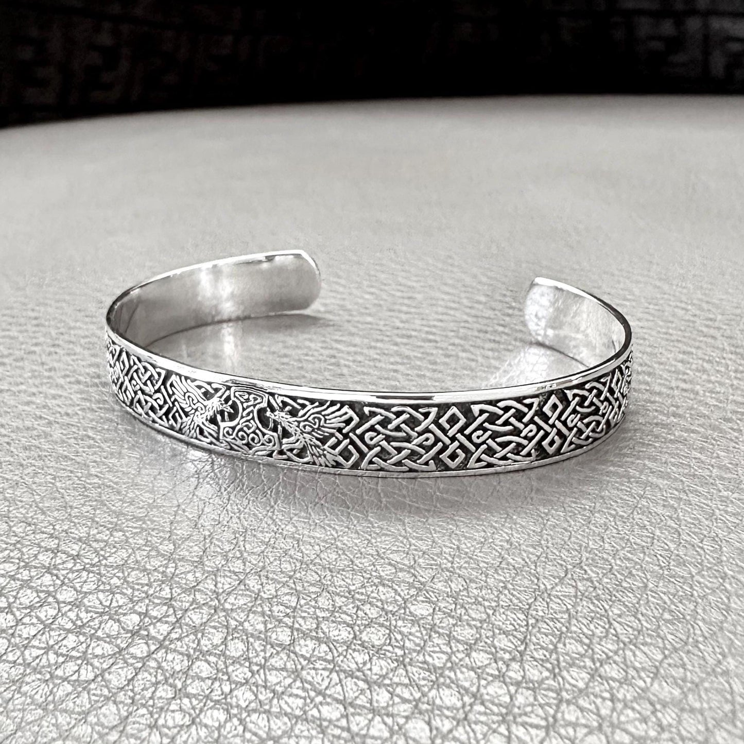 Thor's Hammer Viking Mjolnir Celtic Infinity Knot Cuff Bracelet