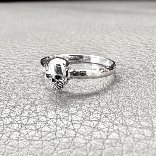 Small Skull Gothic Pirate Punk Skeleton Biker Ring