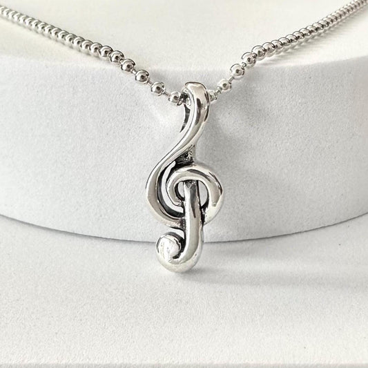 Sol Key Music Note Treble Clef Pendant/Necklace