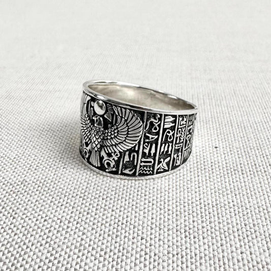 Horus Egyptian Sky God Falcon Ring