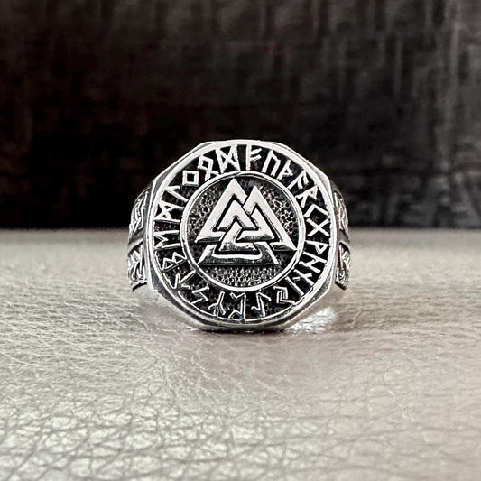 Valknut Viking Interlocked Triangles Rune Celtic Knot Ring