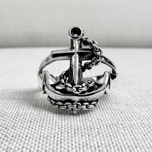 Anchor Pirate Ship Sailor Ring