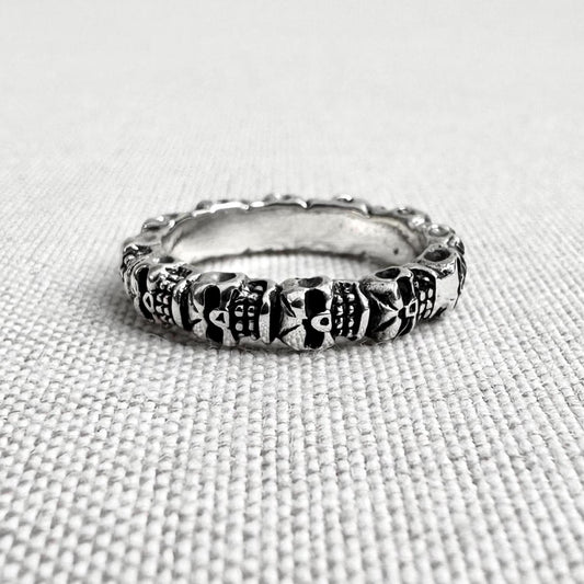 Skull Gothic Skeleton Punk Biker Ring