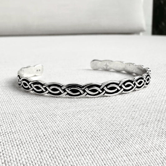 Infinity Celtic Knot Irish Viking Cuff Bracelet