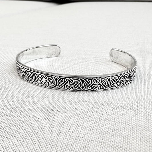 Infinity Celtic Knot Irish Viking Cuff Bracelet