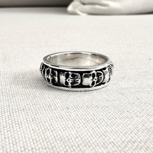 Skull Gothic Punk Biker Skeleton Ring