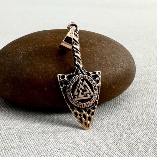 Bronze Thor's Hammer Viking Mjolnir Celtic Valknut Pendant/Necklace