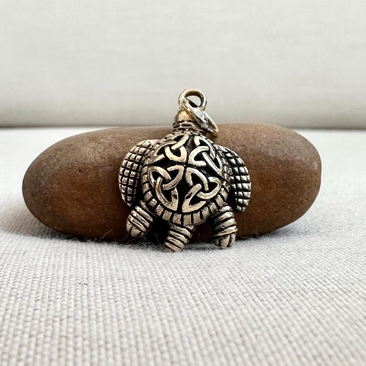 Brass Turtle Celtic Knot Design Tortoise Snapper Pendant/Necklace