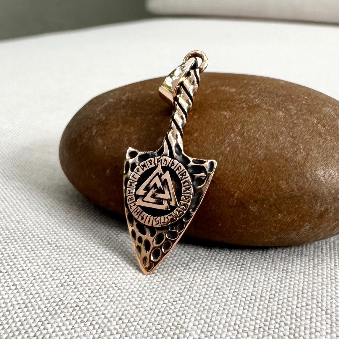 Bronze Thor's Hammer Viking Mjolnir Celtic Valknut Pendant/Necklace