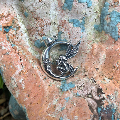 Crescent Moon Fairy Celtic Pendant/Necklace