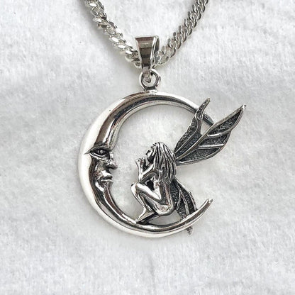 Crescent Moon Fairy Celtic Pendant/Necklace