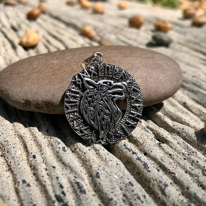 Fenrir Viking Wolf Pendant/Necklace