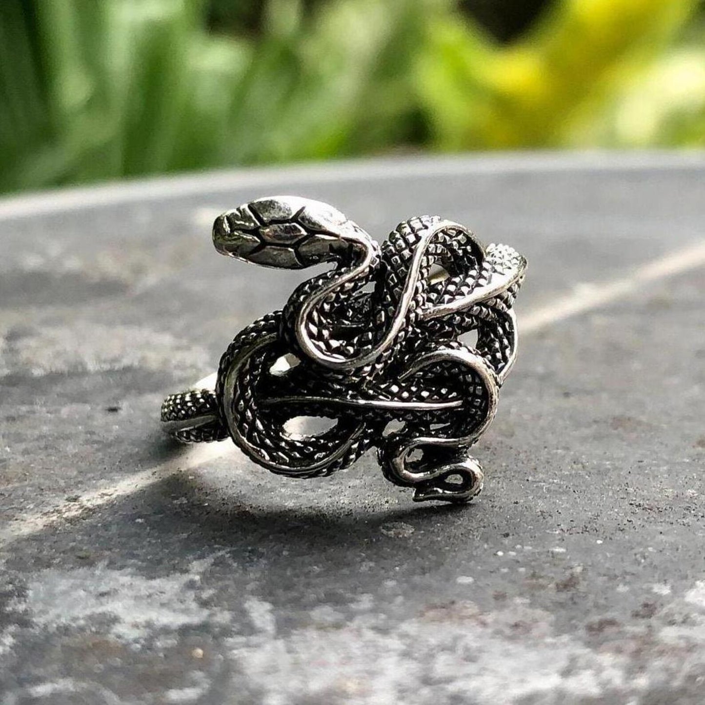 Black Mamba Snake Serpent Ring
