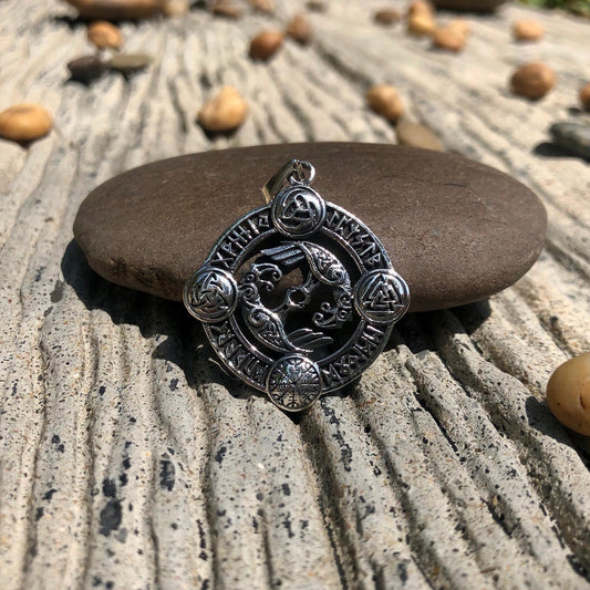 Odin Raven Viking Muninn Huginn Pendant/Necklace