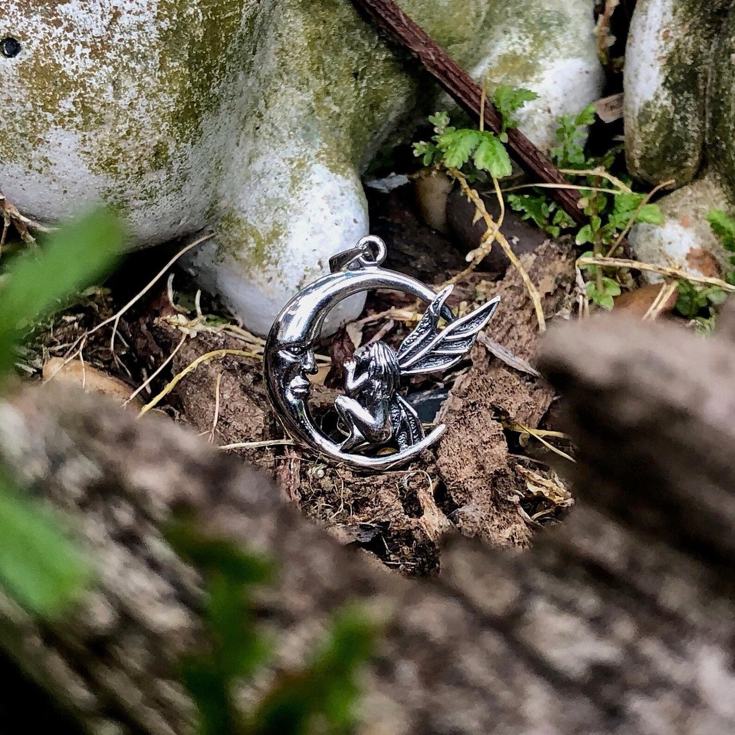 Crescent Moon Fairy Celtic Pendant/Necklace