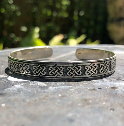 Celtic Infinity Knot Viking Cuff Bracelet