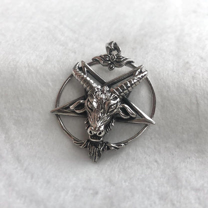 Baphomet Goat Head Pentagram Pendant/Necklace