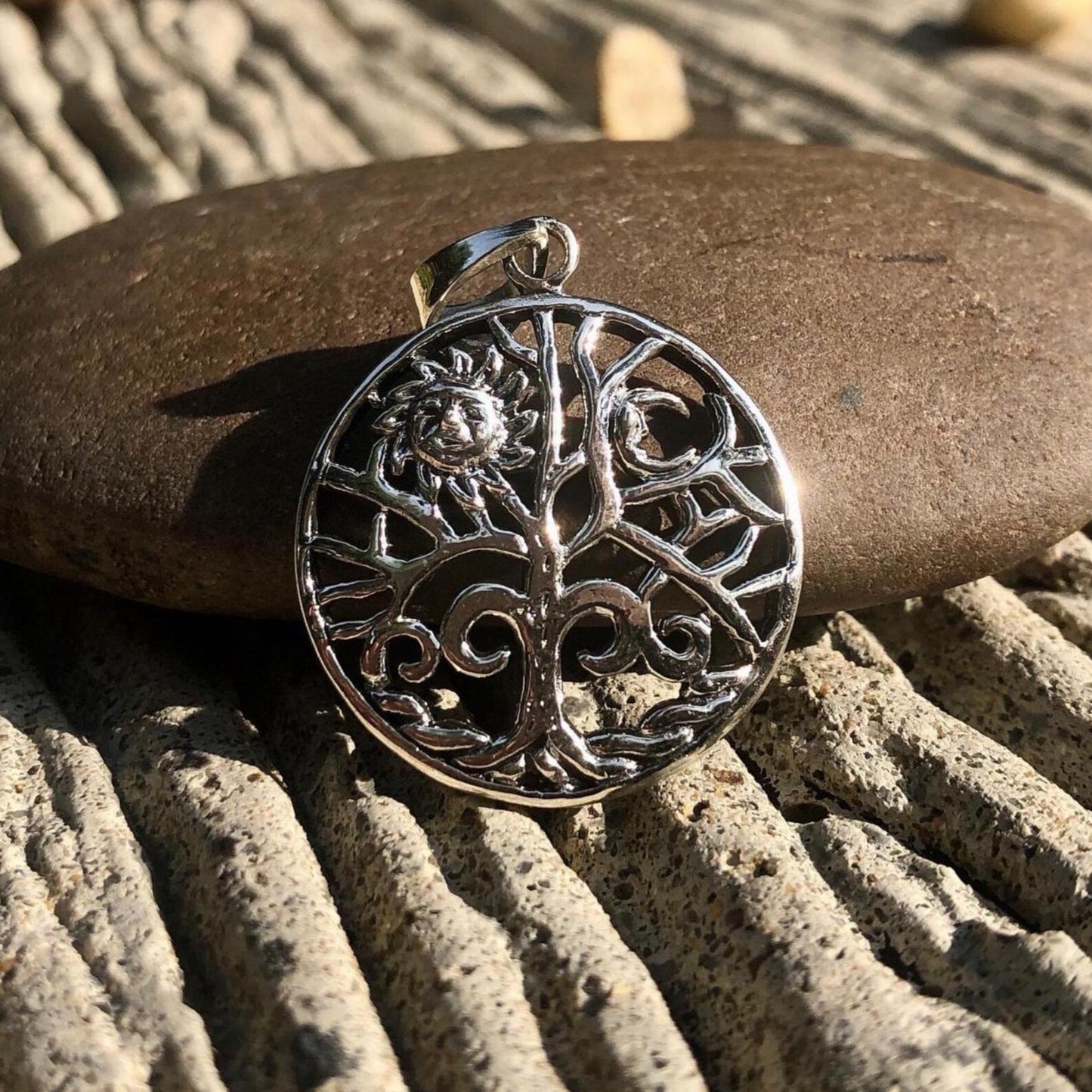 Tree of Life Sun Moon Viking Yggdrasil Pendant/Necklace