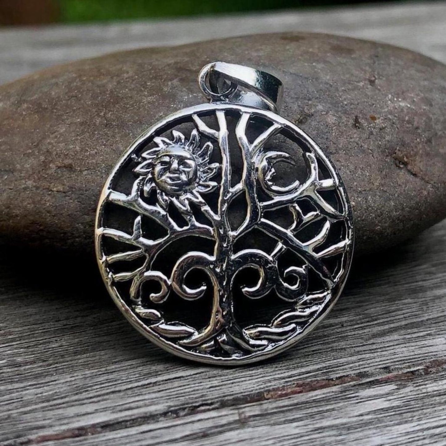 Tree of Life Sun Moon Viking Yggdrasil Pendant/Necklace