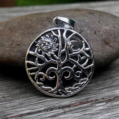 Tree of Life Sun Moon Viking Yggdrasil Pendant/Necklace