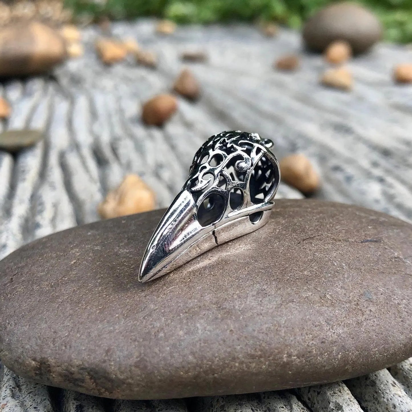 Raven Skull Viking Odin's Bird Pendant/Necklace