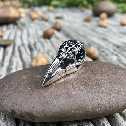 Raven Skull Viking Odin's Bird Pendant/Necklace