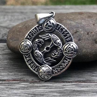 Odin Raven Viking Muninn Huginn Pendant/Necklace
