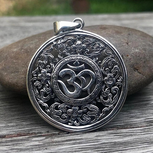 Ohm Mandala Buddhism Hindi Pendant/Necklace