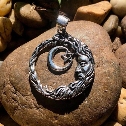 Celtic Crescent Moon Star Pendant/Necklace