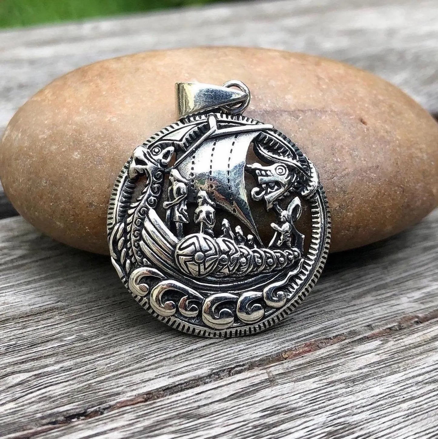 Longship Viking Kayaks Boat Pendant/Necklace