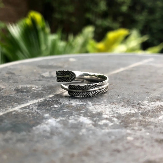 Eagle Feather Wings Ring