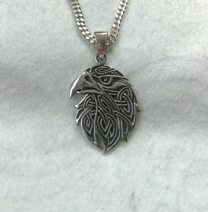Raven Crow Viking Odin Bird Pendant/Necklace