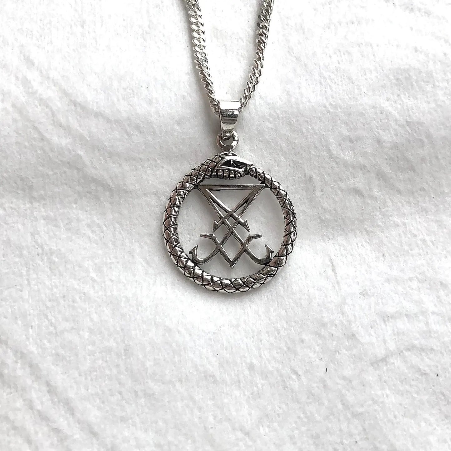 Lucifer Sigil Satanic Seal Ouroboros Pendant/Necklace