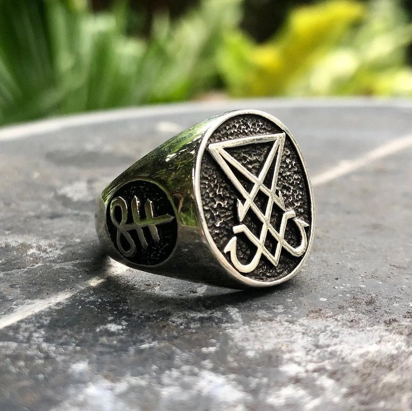 Lucifer Sigil Satanic Seal Ring Jewelry Accessory Gift VINTZ
